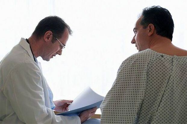 The doctor prescribes treatment for the patient with prostatitis